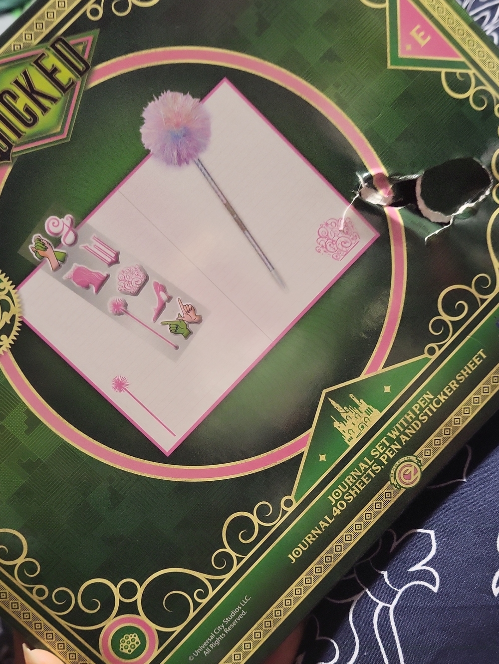 Wicked Pink Journal Gift Set with Sparkle Pen and Sticker Sheet - Picture 2 of 2